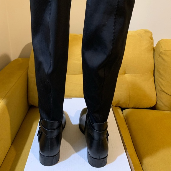 JustFab Rida Flat Boots in Black Size 8 - Picture 6 of 6